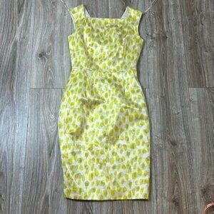 L.K Bennett green and white dott formal dress size 2